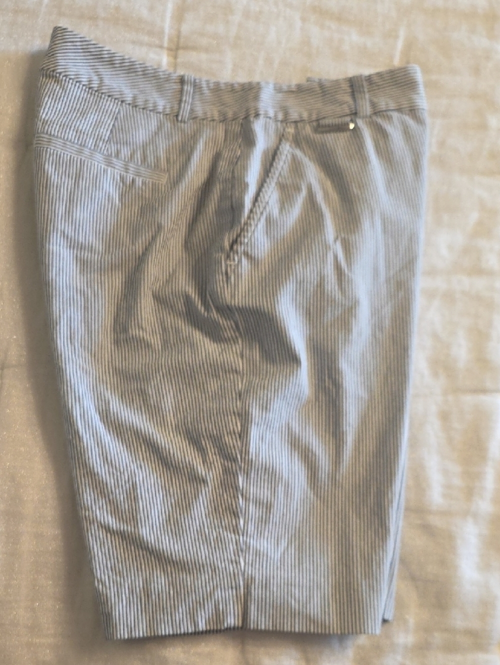 Lauren Active Ralph Lauren Blue and White Striped Women's Bermuda Shorts Size 2